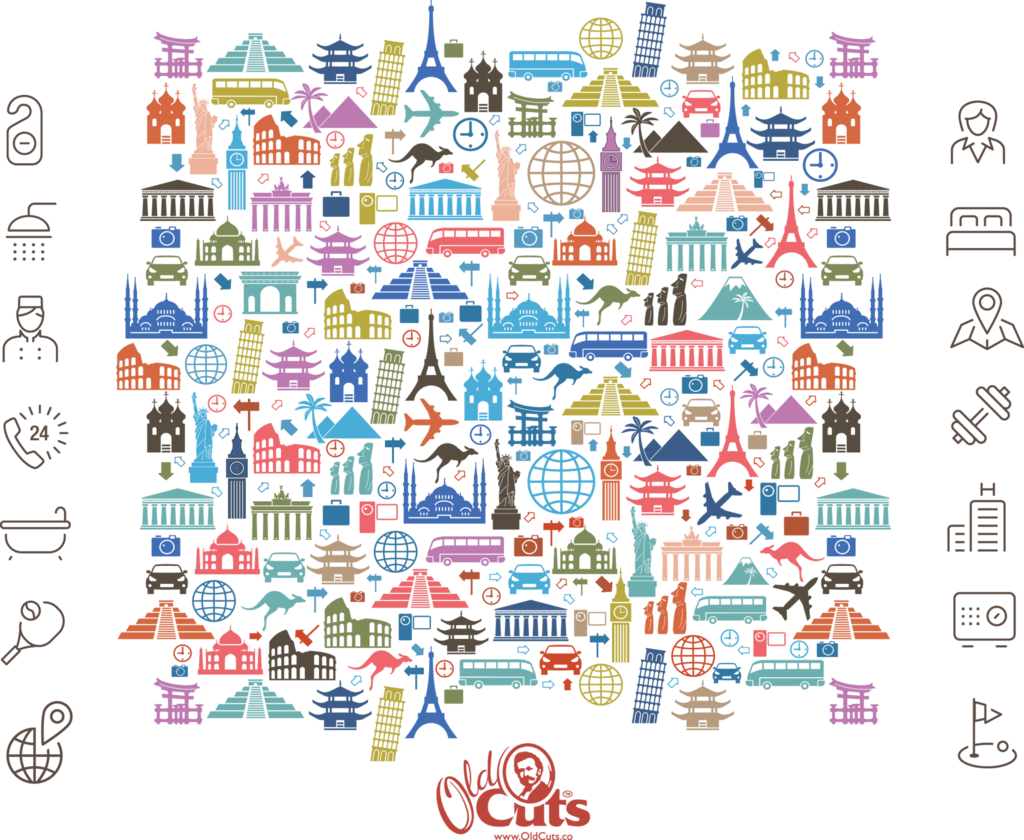 A3 Travel Icons - Travel Themed Wallpaper For Walls (1024x840), Png Download