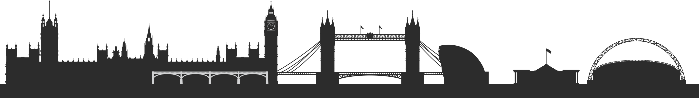 00 - Silhouette Af Wembley (2834x767), Png Download