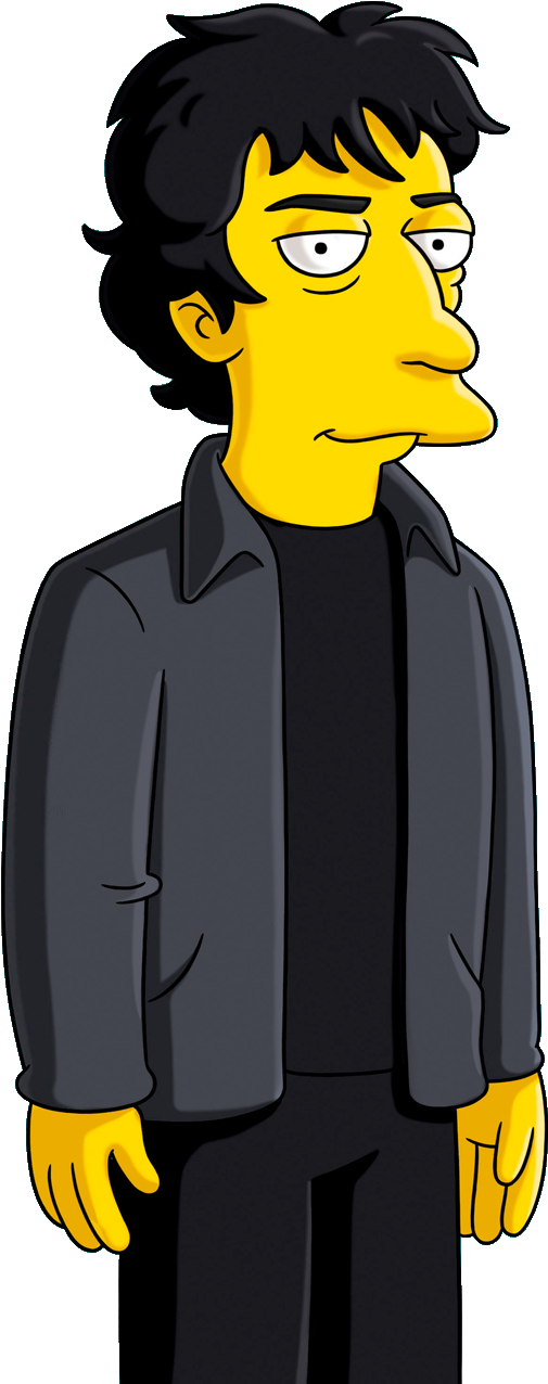 Neil Gaiman - The Simpsons (555x1295), Png Download