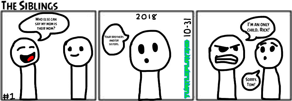 Turtleplayzhd/the Siblings - Cartoon (1024x366), Png Download