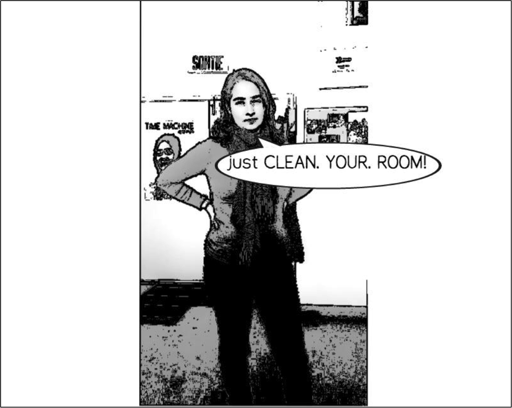 My Mom Got Angry At Me - Monochrome (1008x803), Png Download