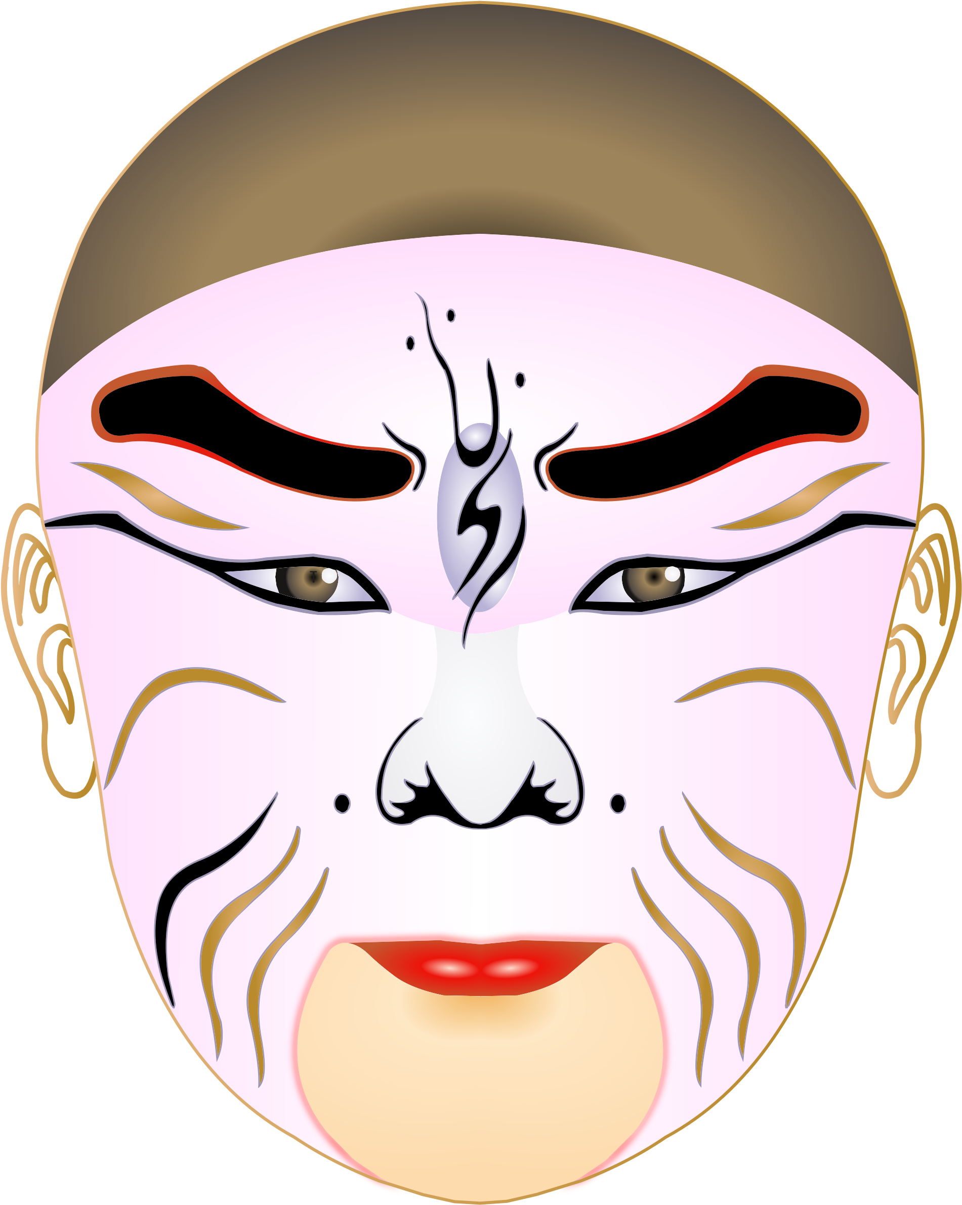 Clipart Chinese - Cao Cao Mask (2400x2400), Png Download