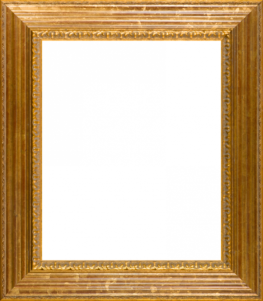 Vienna Gold Leaf Frame - Wooden Picture Frame Png (875x1000), Png Download