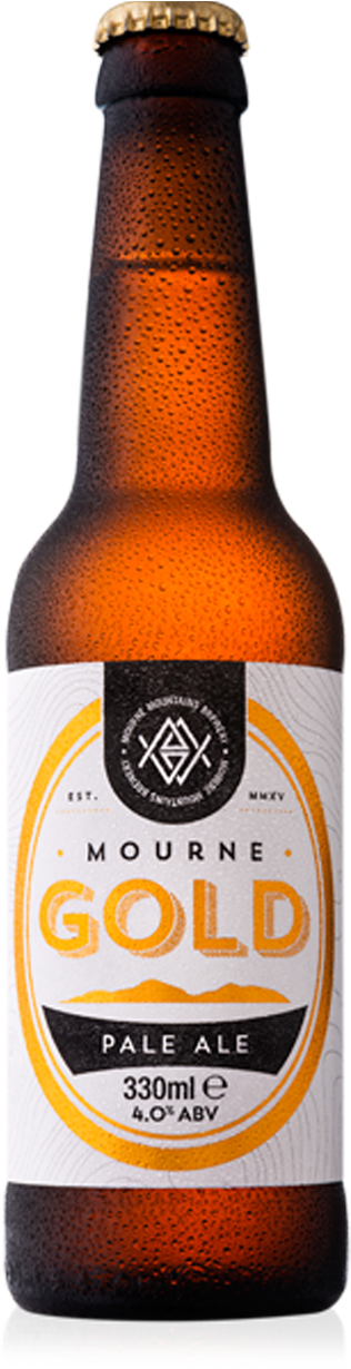 Mourne Gold - Glass Bottle (317x1284), Png Download