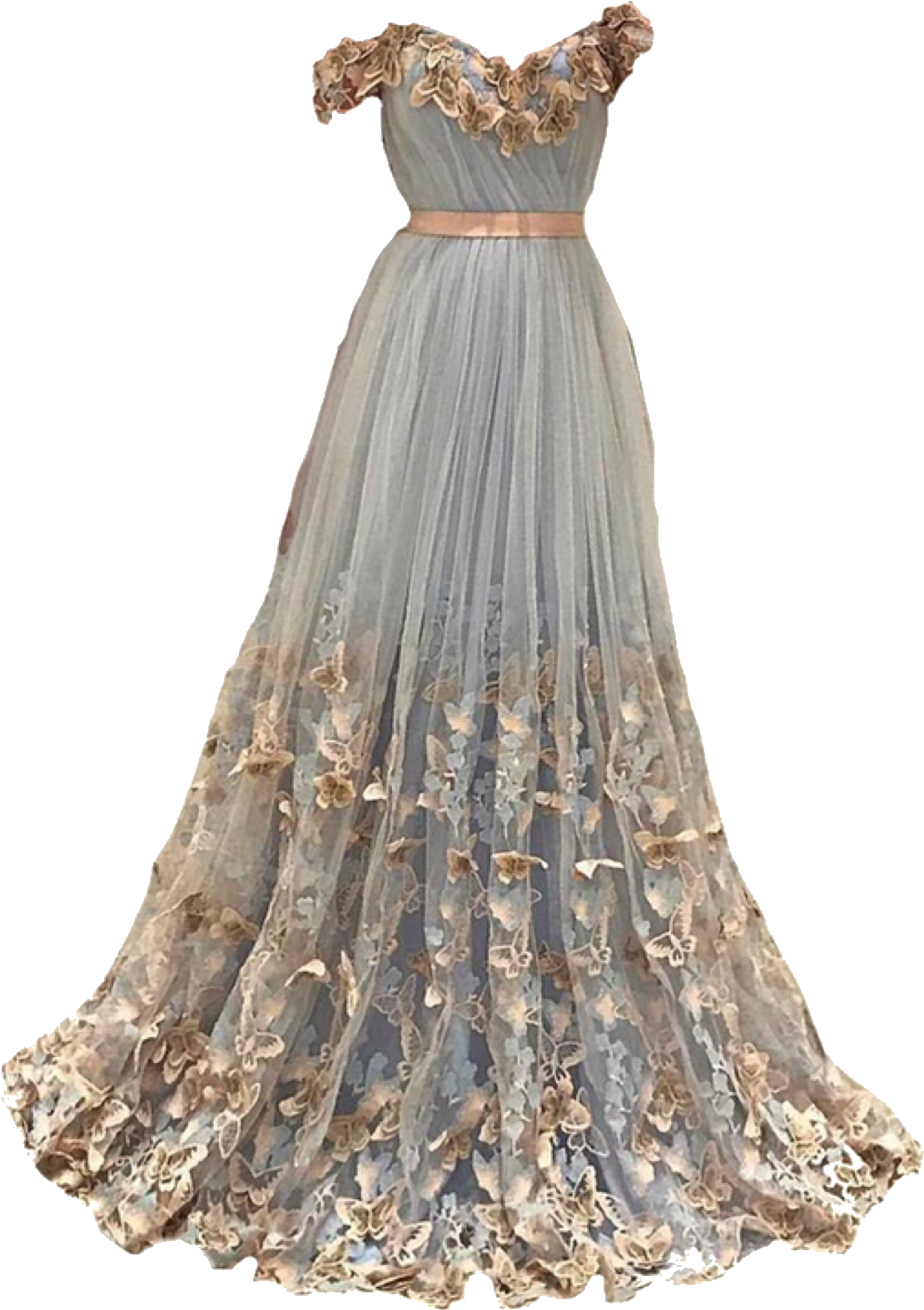 Download Dress Png Dress Skirt Fashion Outfits Womens Fashion Light Blue Prom Dress With Flowers Full Size Png Image Pngkit