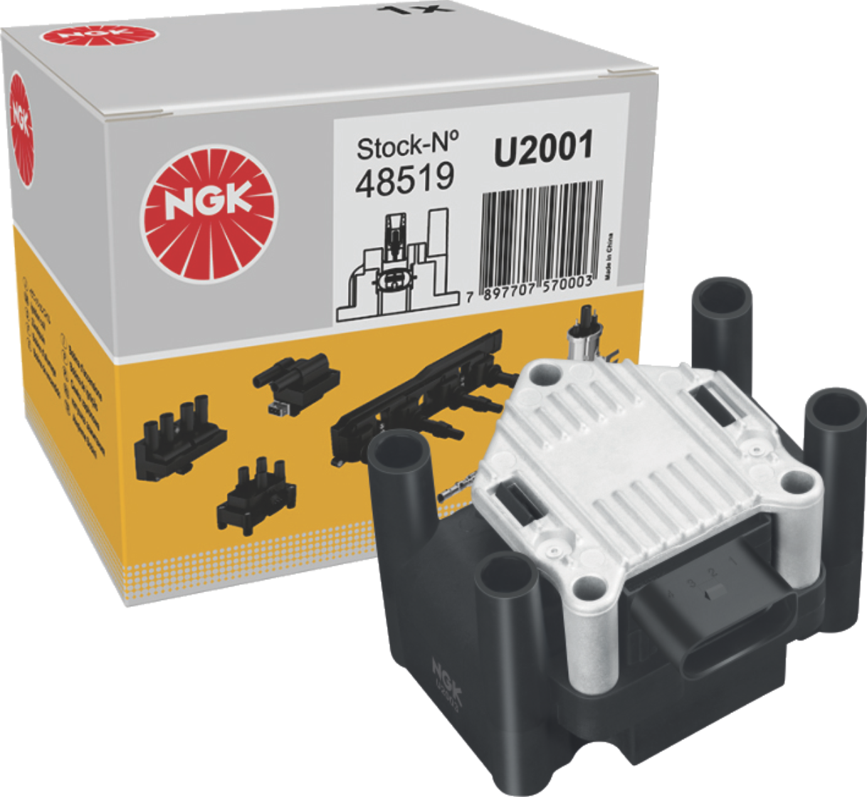 Ignition Coil - Ngk (1218x1120), Png Download