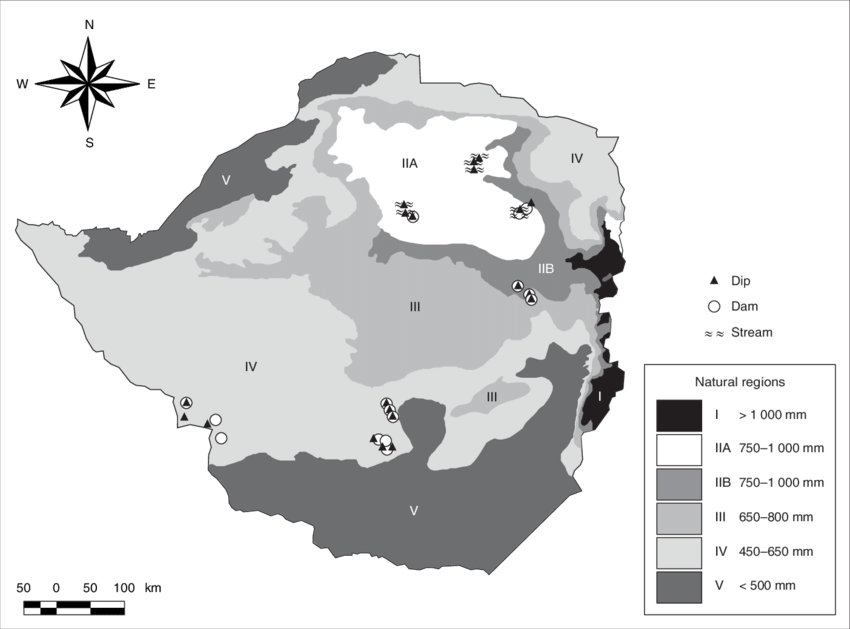 Location Of Dipping Tanks And Snail Habitats Sampled - Atlas (850x629), Png Download