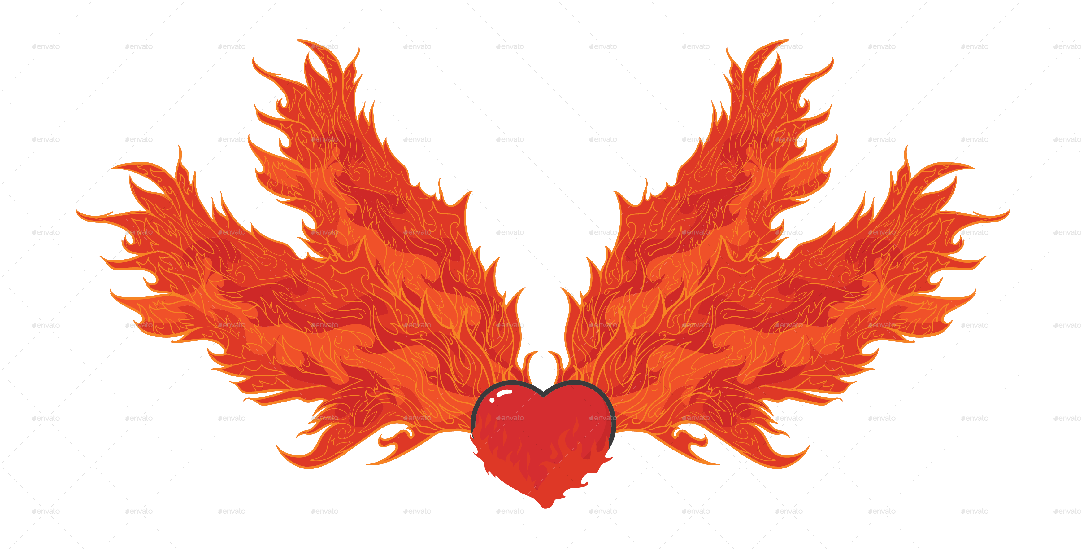 Png/wing Of Love-13 - Eagle (3508x1772), Png Download