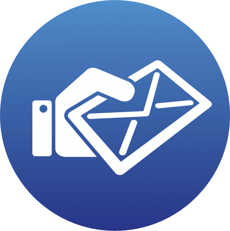 Hand Payment Icon - Email (740x741), Png Download
