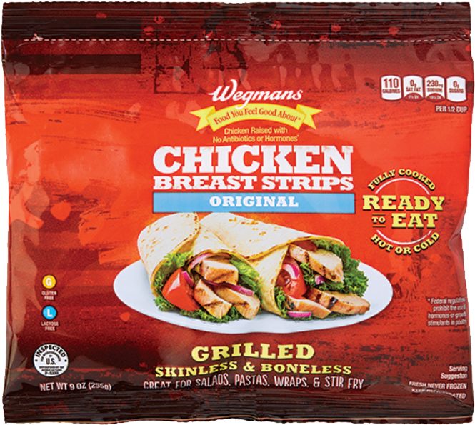 Wegmans Grilled Chicken Breast Strips Original - Bánh (698x649), Png Download
