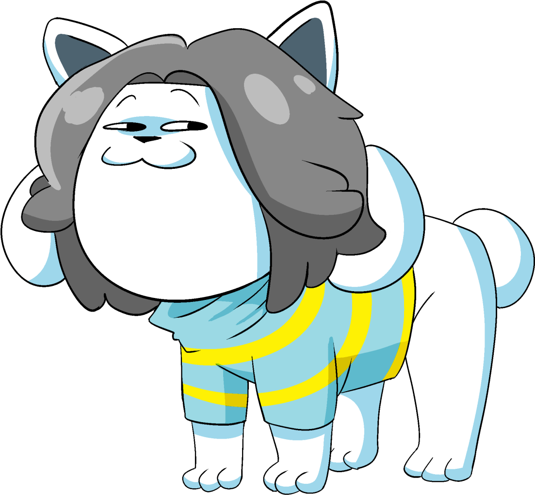 *temmie Knows What You Did - Cartoon (1280x1164), Png Download