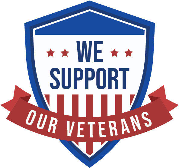 We Support Our Veterans - Come In We Re Open (592x572), Png Download
