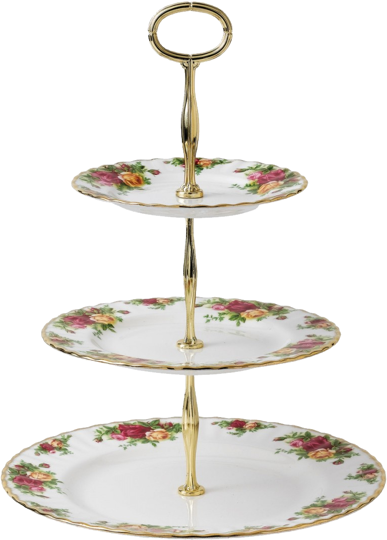 3 Tier Vintage China Cake Stand - Royal Albert Old Country Roses Cake Stand (1200x1200), Png Download