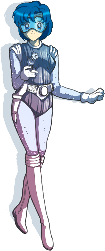 Sailor Mercury Style By - Cartoon (546x1107), Png Download