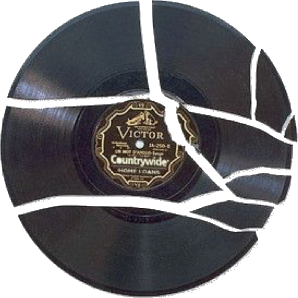 Cracked Broken Record Records Freetoedit - Catcher In The Rye Broken Record (1024x1024), Png Download