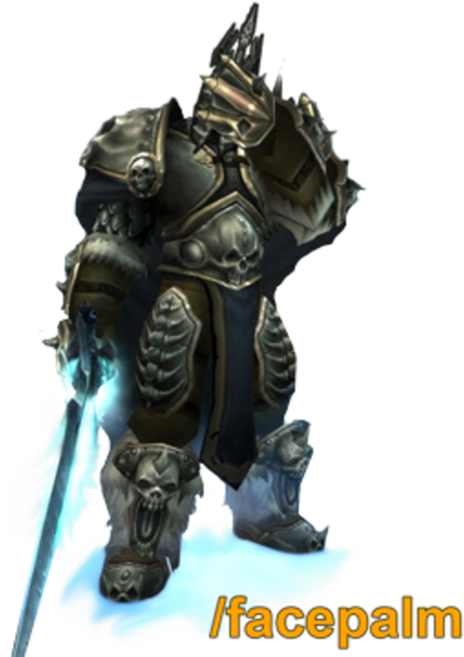 Facepalm - Image - Lich King (600x740), Png Download