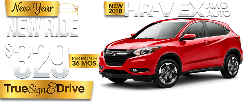 Posted In - 2018 Honda Hr V Ex Black (900x363), Png Download