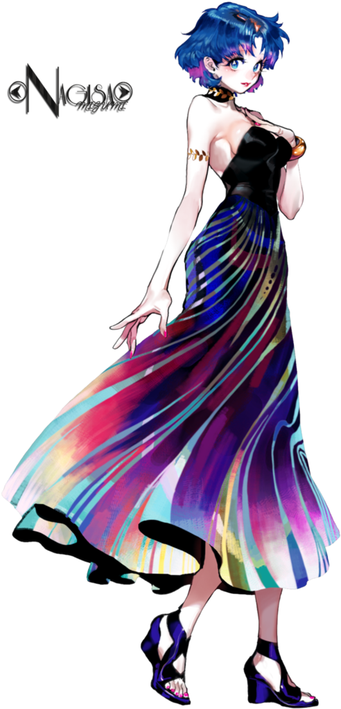 Render Ami Mizuno Sailor Mercury By Saberalma - Fanart De Sailor Moon Crystal (688x1161), Png Download