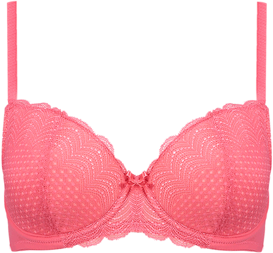 Spot Lace Coral Braa03 2059coral - Primark Light Pink Bra (1500x1388), Png Download