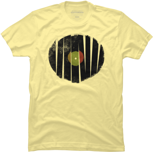 Broken Vinyl Record Retro Music Vintage Grunge - Champions Club T Shirt (650x650), Png Download