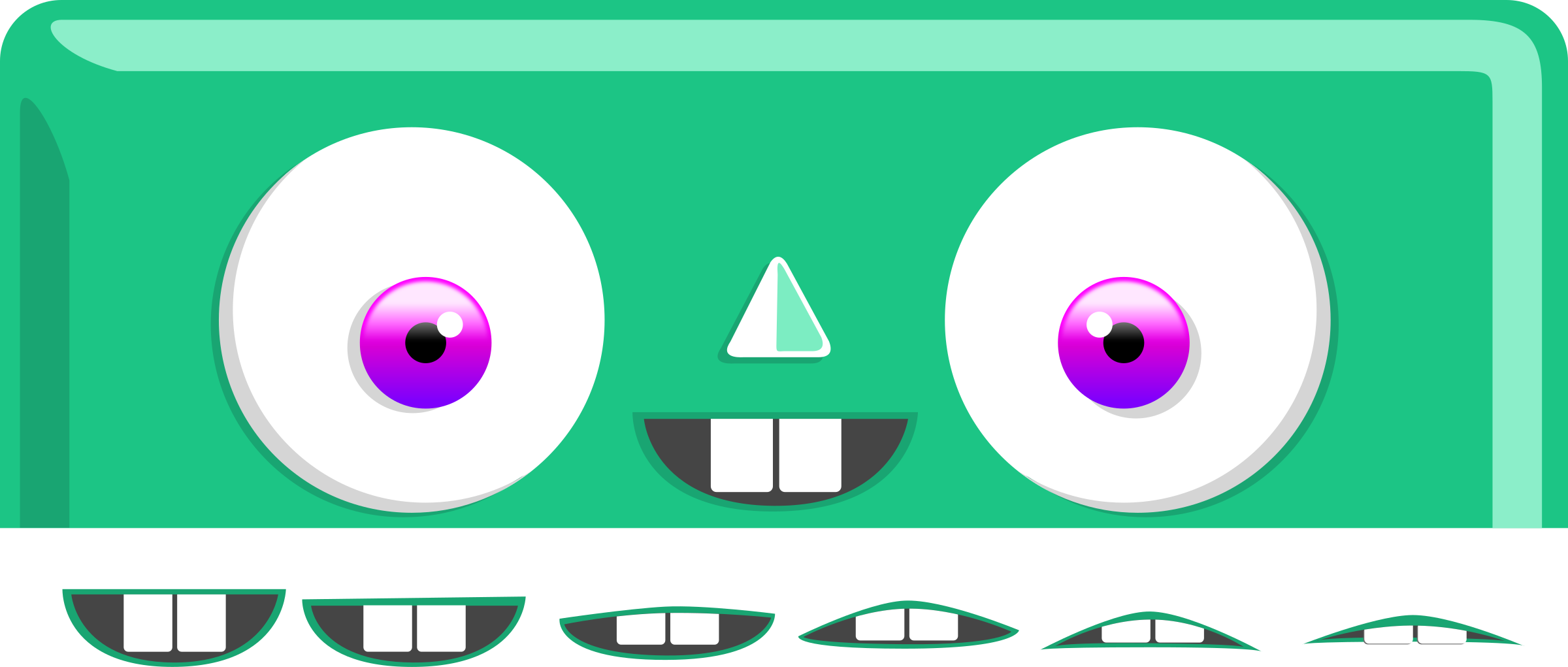 This Free Icons Png Design Of Cute Box Monster With (2400x1021), Png Download