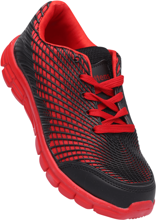 Boys Red Lace Up Sport Shoe - Running Shoe (640x960), Png Download