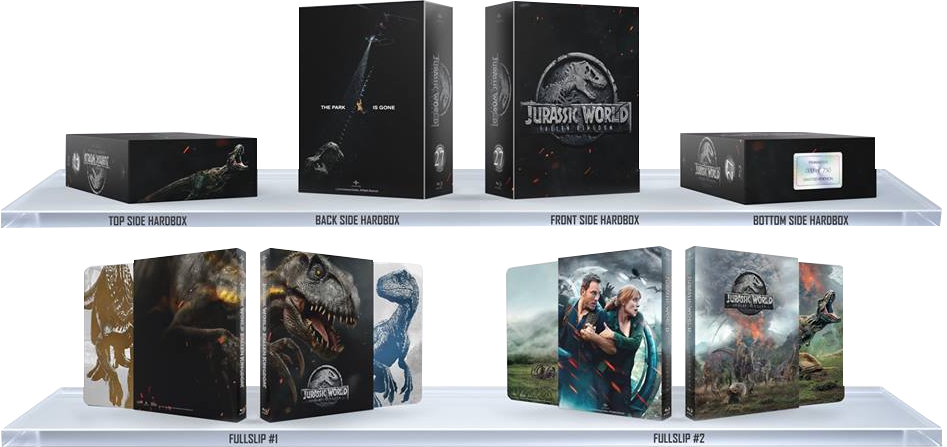 Jurassic World Fallen Kingdom [ Filmarena Collection - Jurassic World Fallen Kingdom Steelbook (947x447), Png Download