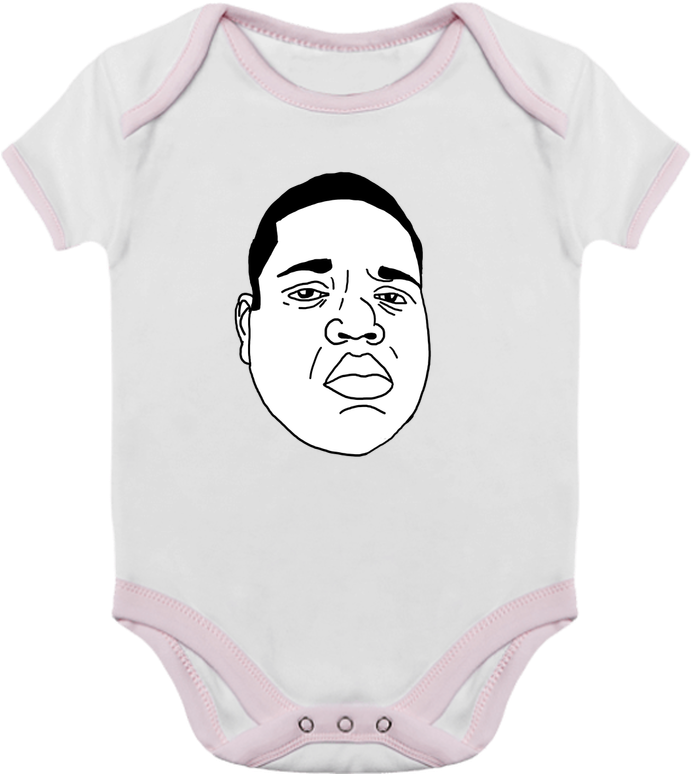 Body Bébé Contrasté Notorious Big Biggie Head Par Nick - Infant Bodysuit (690x850), Png Download