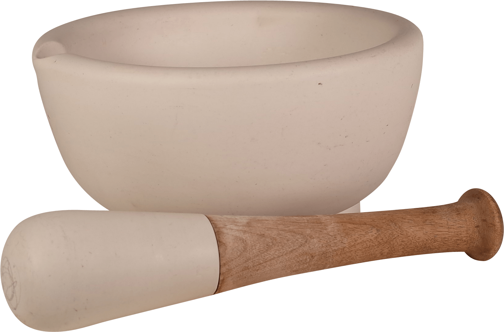 Porcelain Pharmacy Mortar And Pestle - Wood (2697x1787), Png Download