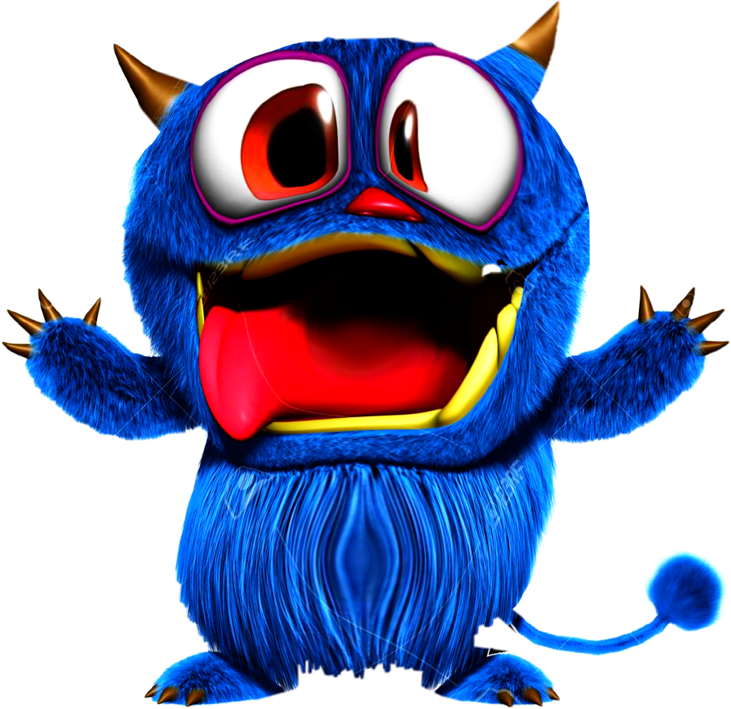 Monster Sticker - Funny Looking Monster (1024x993), Png Download