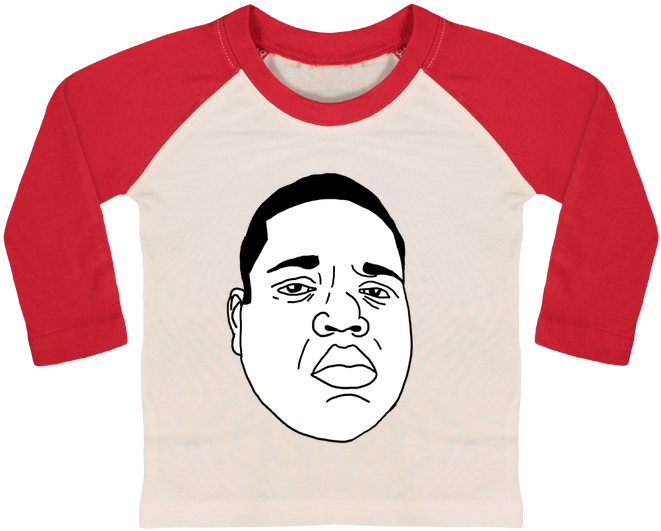 T-shirt Bébé Baseball Manches Longues Notorious Big - T-shirt (690x850), Png Download