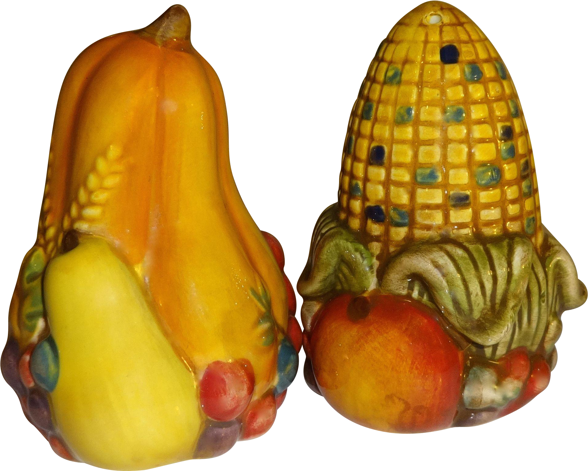 Indian Corn And Orange Gourd Salt And Pepper Shakers - Gourd (1924x1924), Png Download
