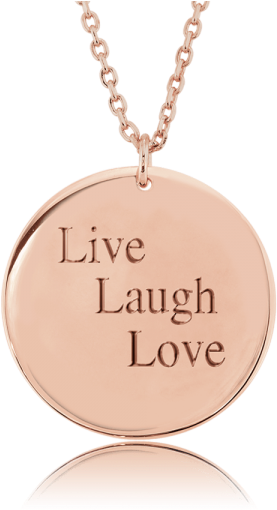 Nahu Love Letters Necklace Live Laugh Love Rose Plated - Locket (600x600), Png Download