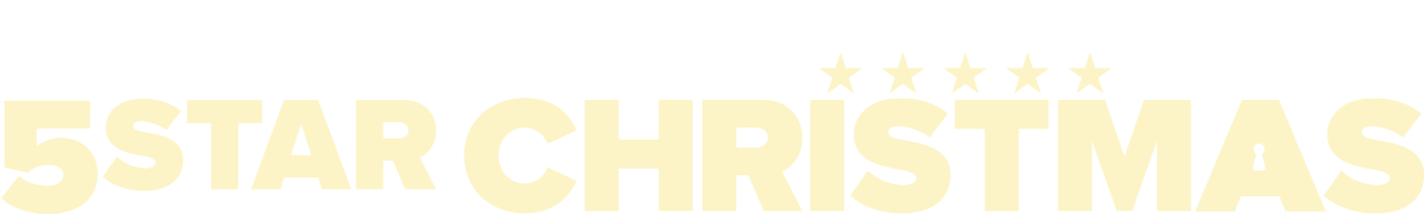 5 Star Christmas - Graphic Design (1280x288), Png Download