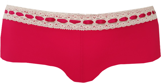 Lace Knicker Red & Cream Briefa21 2011red/cream - Underpants (900x833), Png Download