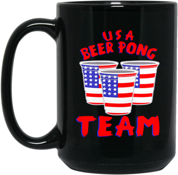 America Beer Mug Usa Beer Pong Team Coffee Mug Tea - Mug (600x600), Png Download