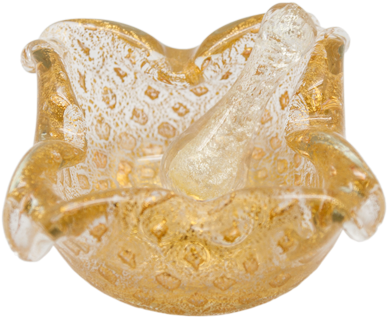 Vintage Murano And Gold Crystal Mortar And Pestle - Ring (800x800), Png Download