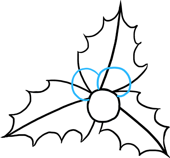 How To Draw Holly - Holly Drawing Easy (680x678), Png Download