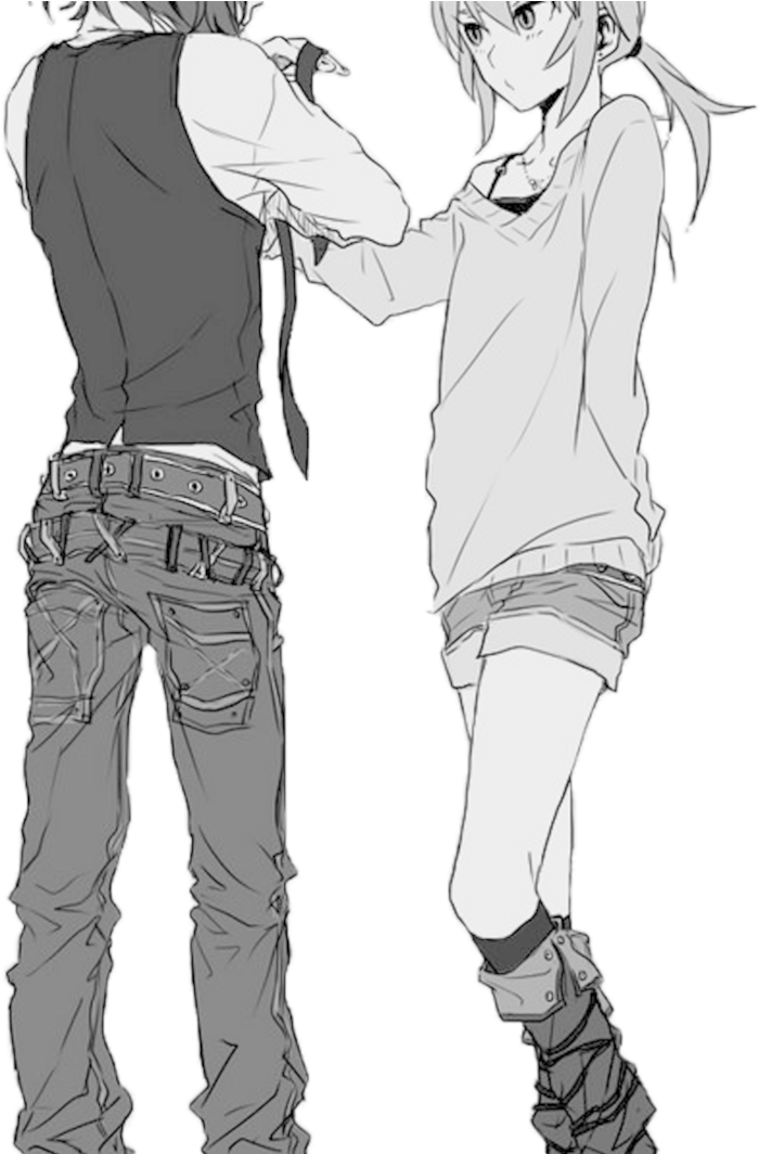 Anime Art Black And White (751x1063), Png Download