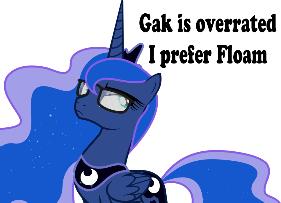 Floam, Gak, Glasses, Hipster, Princess Luna, Safe, - Cartoon (966x700), Png Download