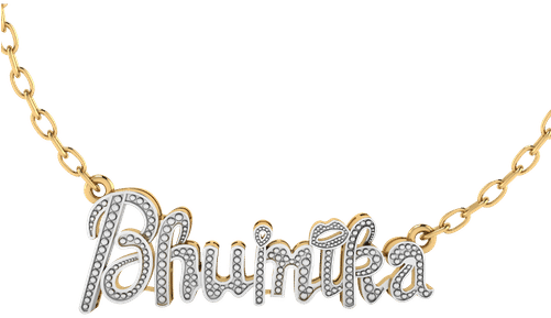 Glamourous Personalized Bling Name Necklace 1509542878uon - Chain (500x650), Png Download