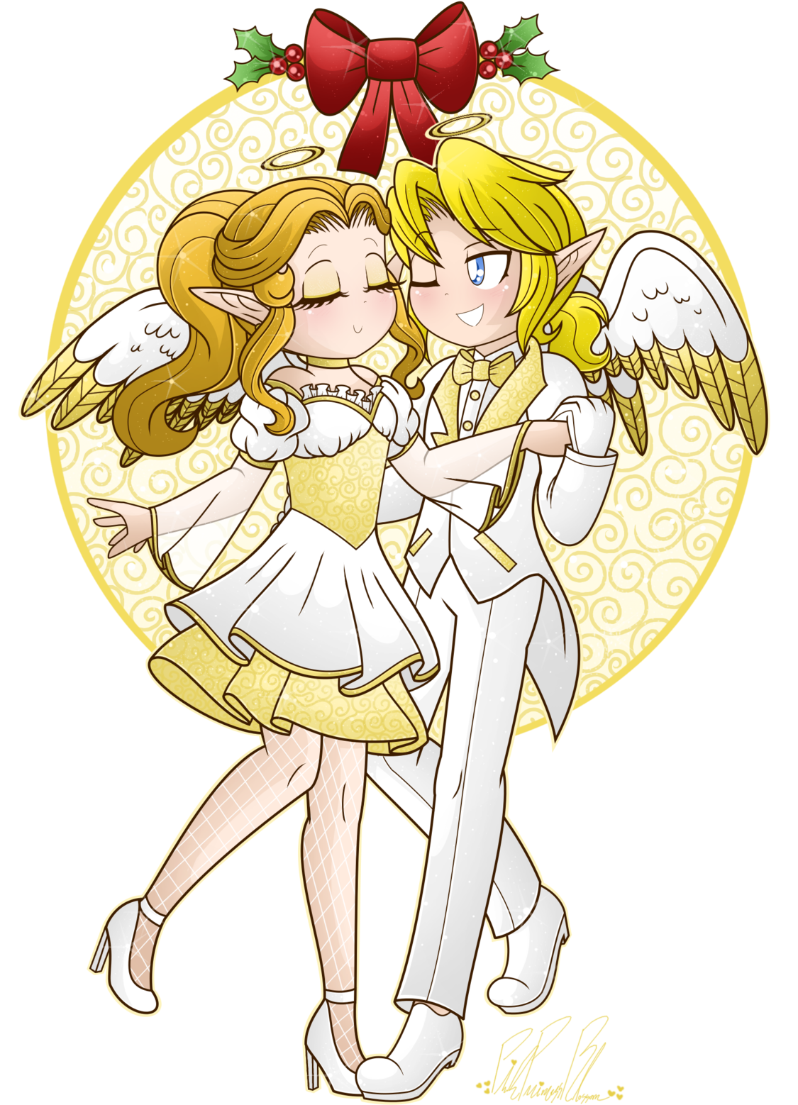 My Christmas Angel - Cartoon (1280x1571), Png Download