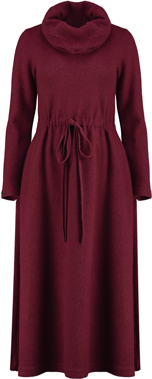 Cowl Neck Tie Waist Pushkin Dress [awpushkindr] - Gown (532x800), Png Download