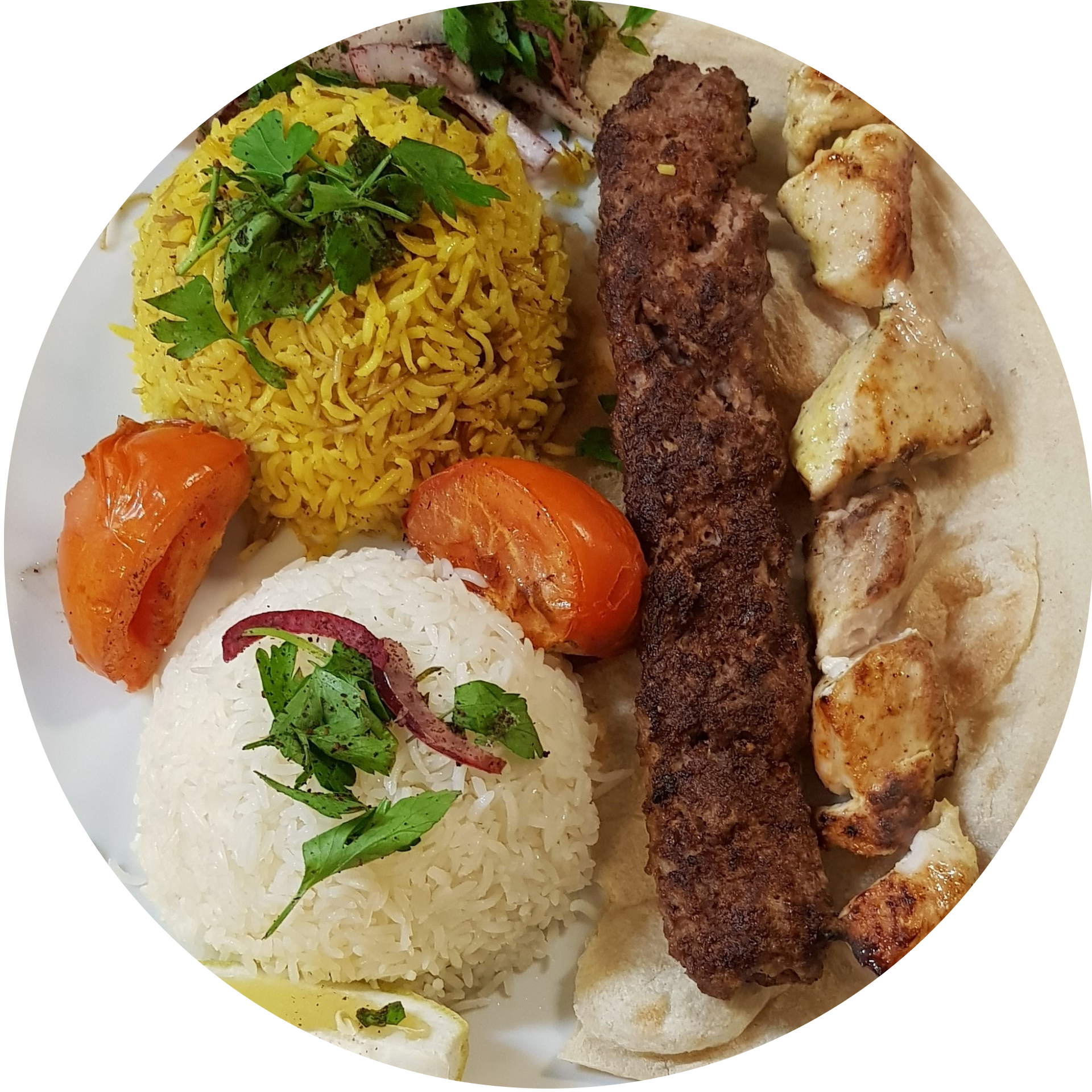 Shish Kebab - Steamed Rice (1920x1920), Png Download