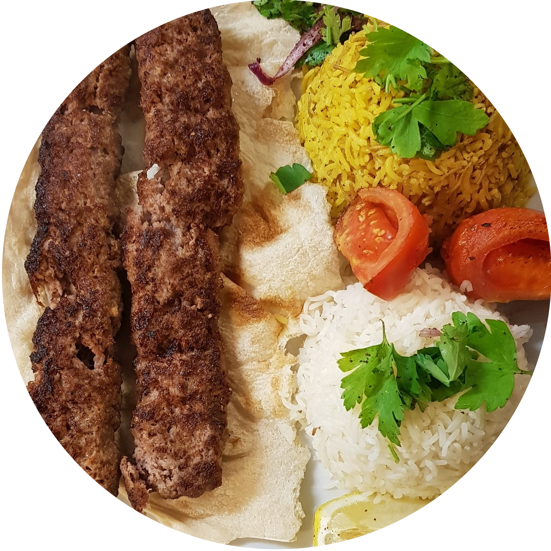 Shish Kebab - Steamed Rice (1920x1920), Png Download