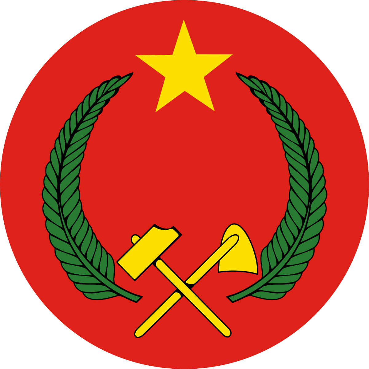 French Communist Party Symbol - Parti Congolais Du Travail (1200x1200), Png Download