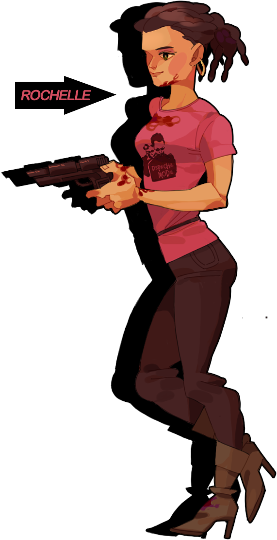 Nick Rochelle Left 4 Dead 2 Coach Ellis - Air Gun (826x1291), Png Download