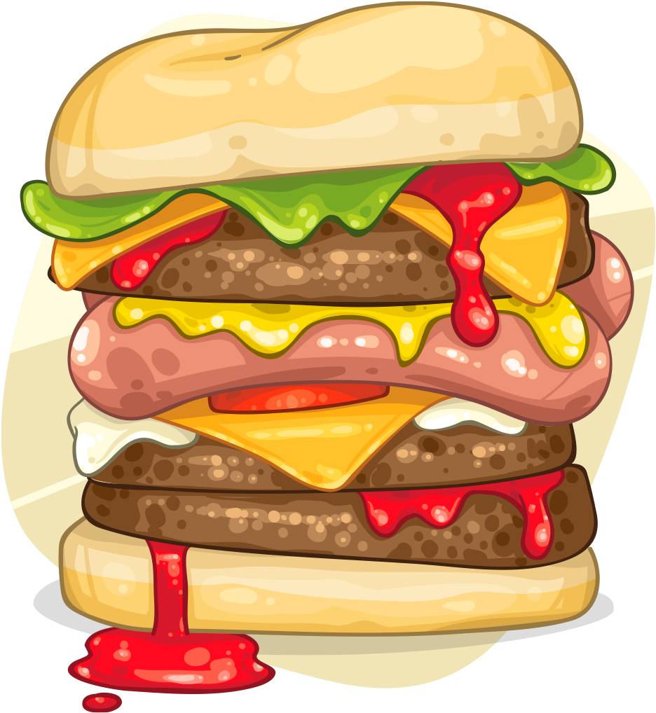 Super Burger - Cheeseburger (1024x1024), Png Download
