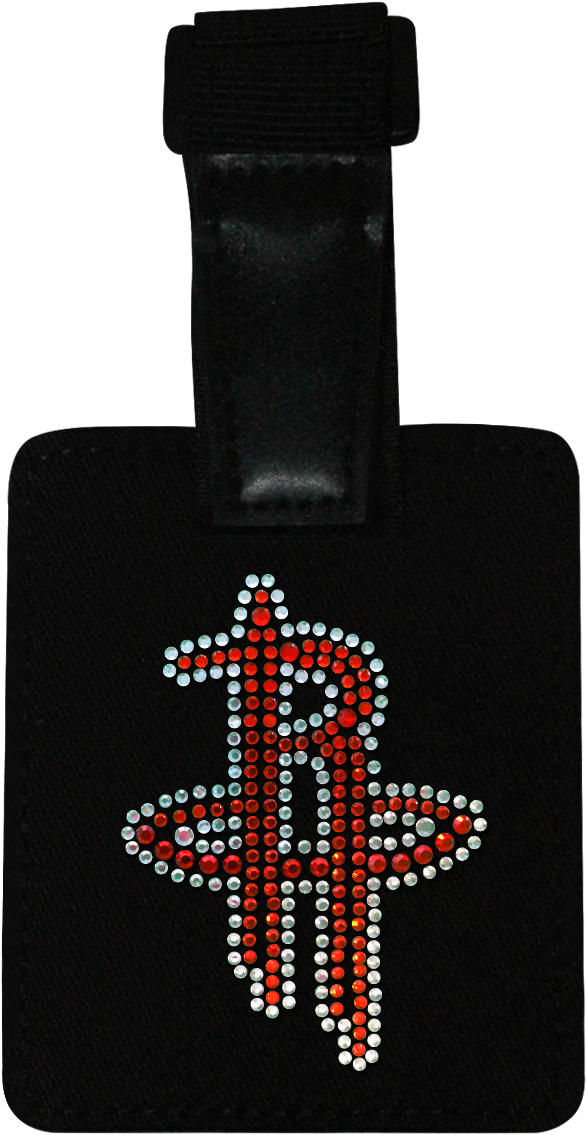 Houston Rockets Rhinestone Luggage Tag - Cross (800x1200), Png Download
