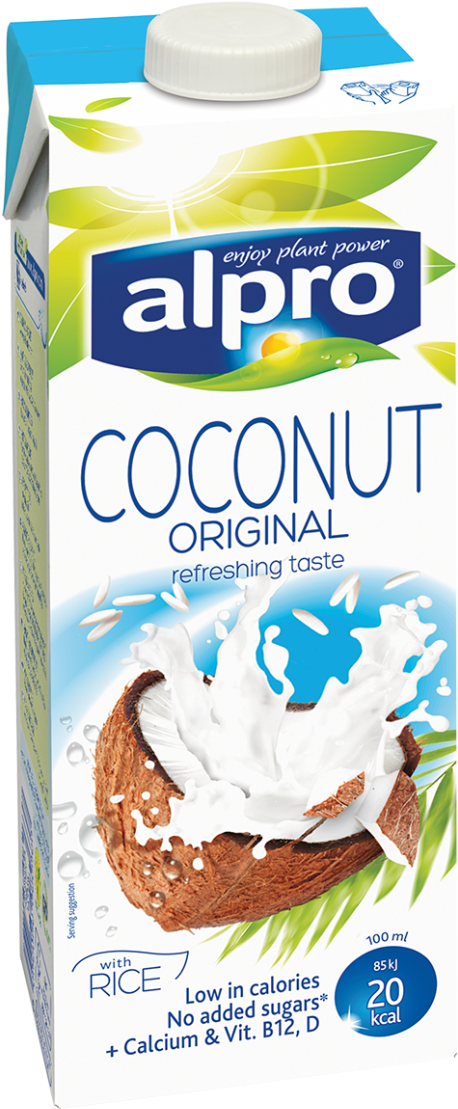 Ρόφημα Καρύδας Alpro Original (650x1246), Png Download